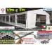 GAZEBO 6x12 in PVC GOMMATO FINESTRATO CON INGRESSI 